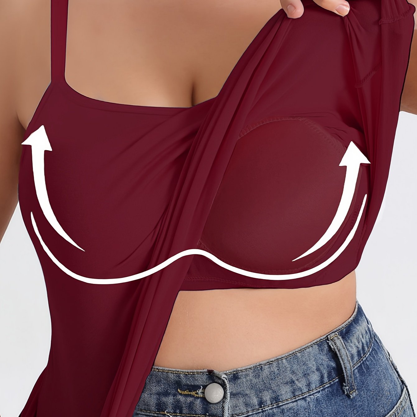 Women's Plus Size Workout Camisole Bra Fitness Vest with Built-In Pads Purple Large