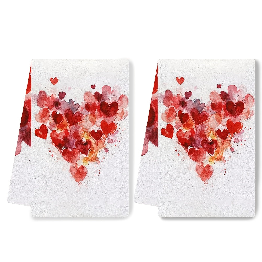 2 Pieces Ultra Soft Kitchen Towels Absorbent Dish Hand Towels 16x24 Inches