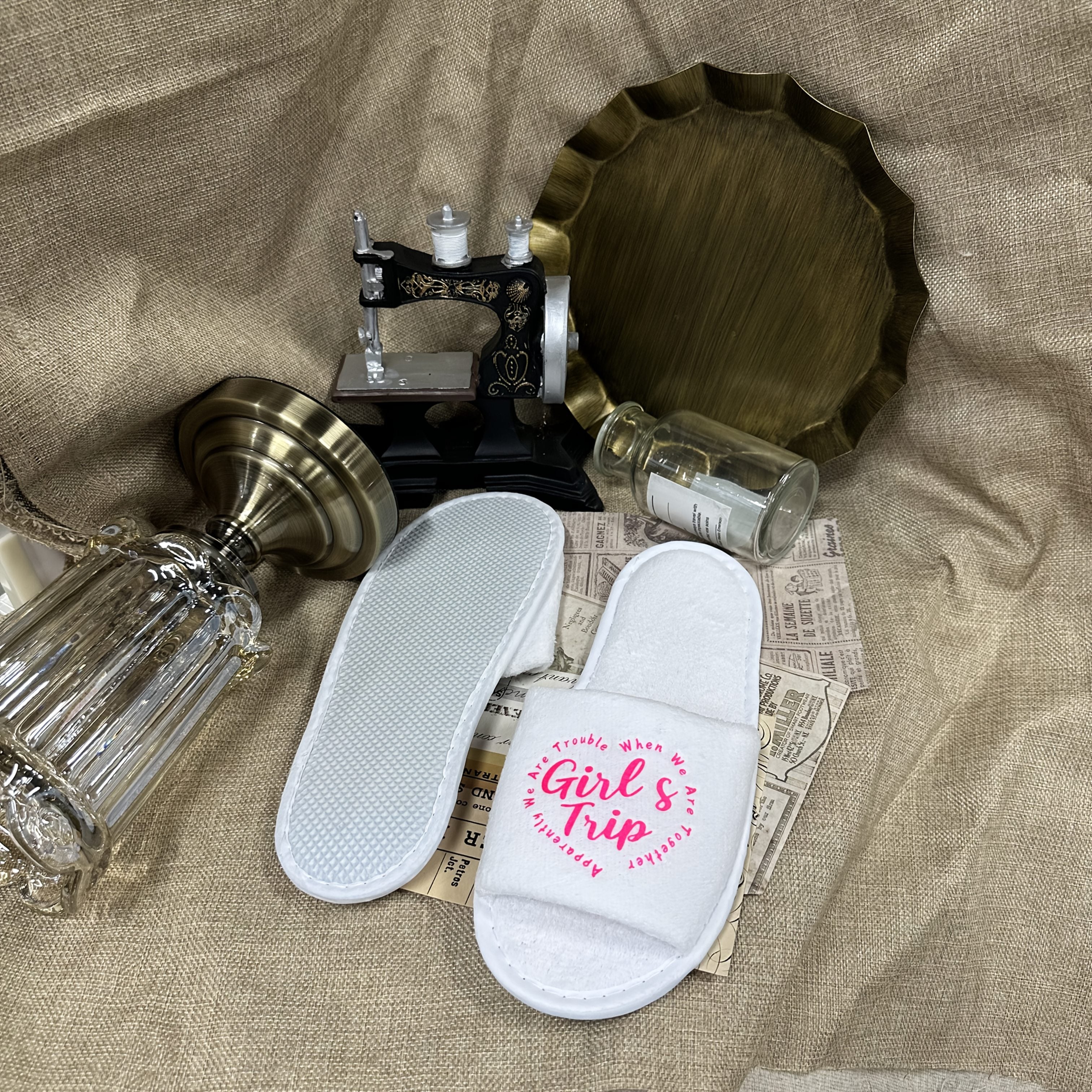 Women's Printed Open-Toe EVA Slippers for Indoor Home Use