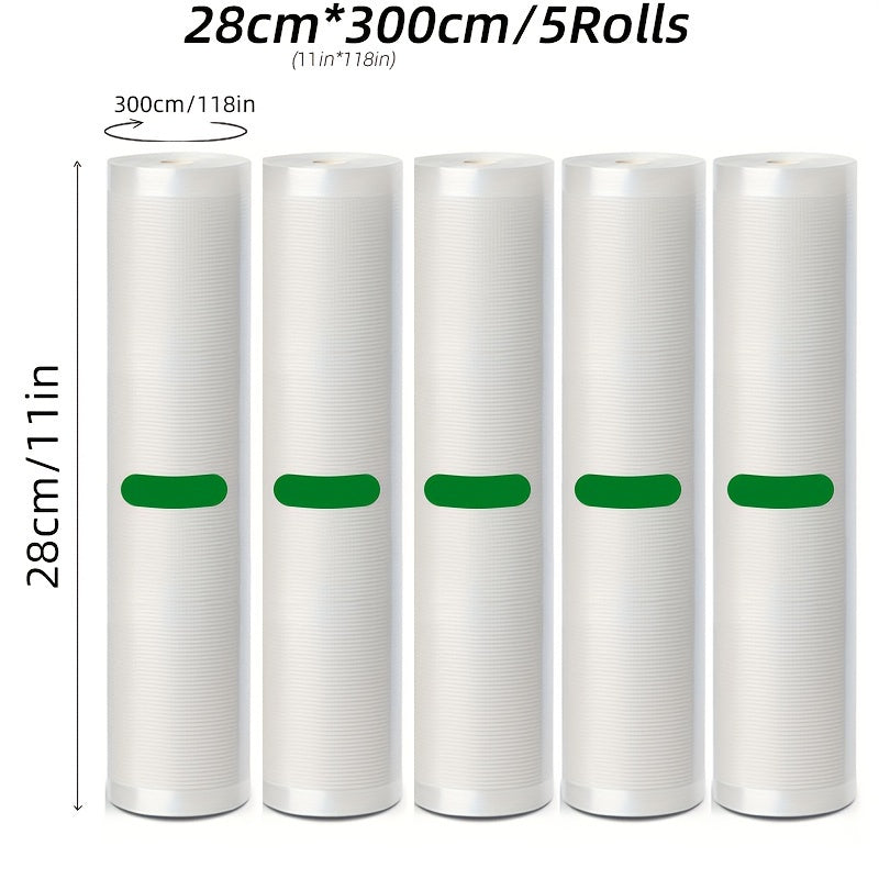 5-Pack BPA-Free Vacuum Seal Bags 3M Long Food Preservation Sous Vide Storage