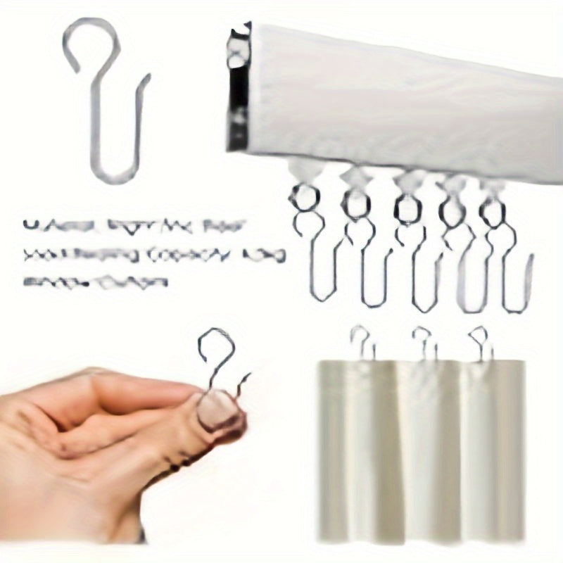 Set of 60 Curtain Hooks S Hooks for Drapery Hanging Window Accessories