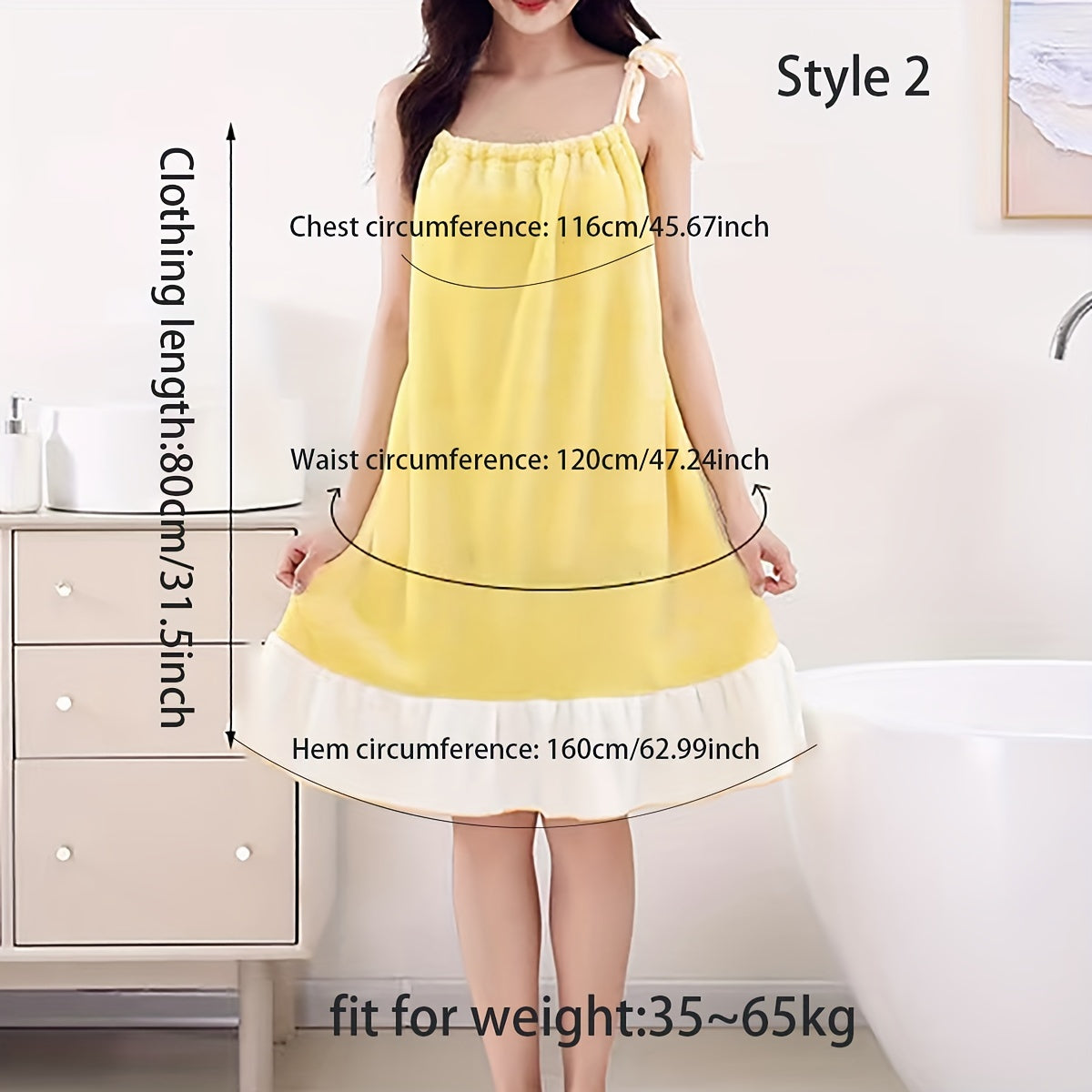 Absorbent Quick-Drying Bath Towel with Pockets for Women Spa Bathroom Bedroom