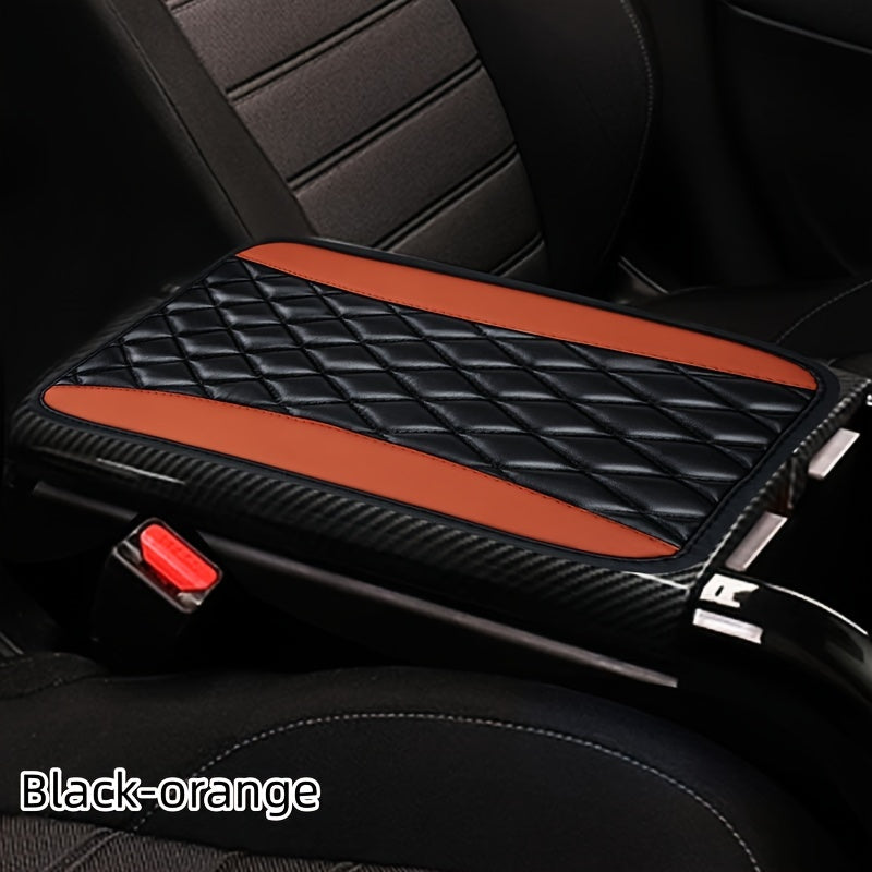 Universal PU Leather Armrest Box Cover Non-Slip Center Pad for All Seasons