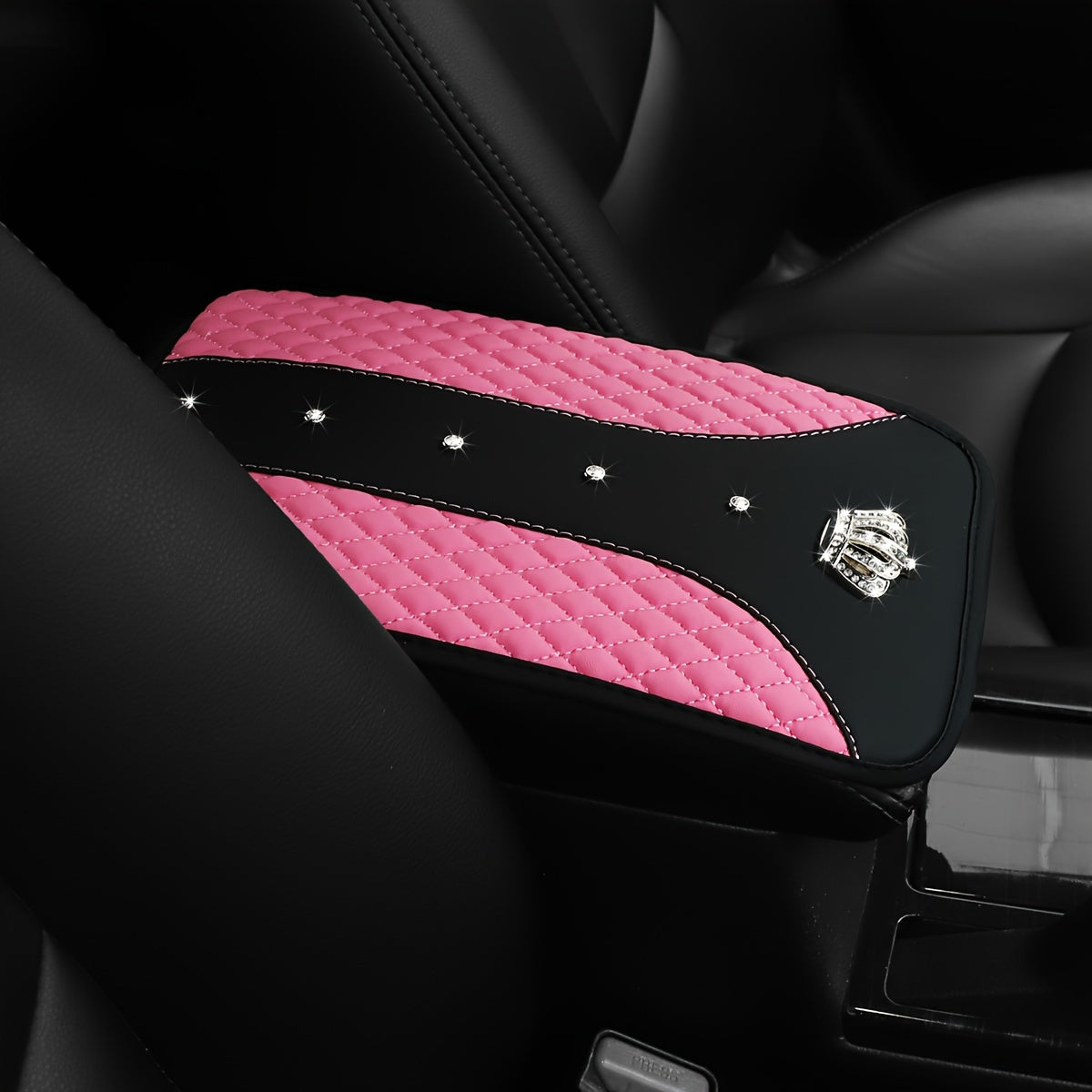 Автомобильный аксессуар Чехол для консоли из искусственной кожи, водонепроницаемый, с дизайном в виде алмазной короны
