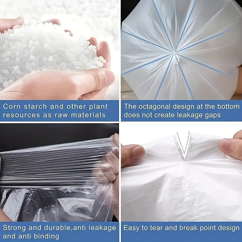 Biodegradable axlat sumkalar 45x50cm 100 ta paket uchun uy, oshxona, ofis, ochiq havoda