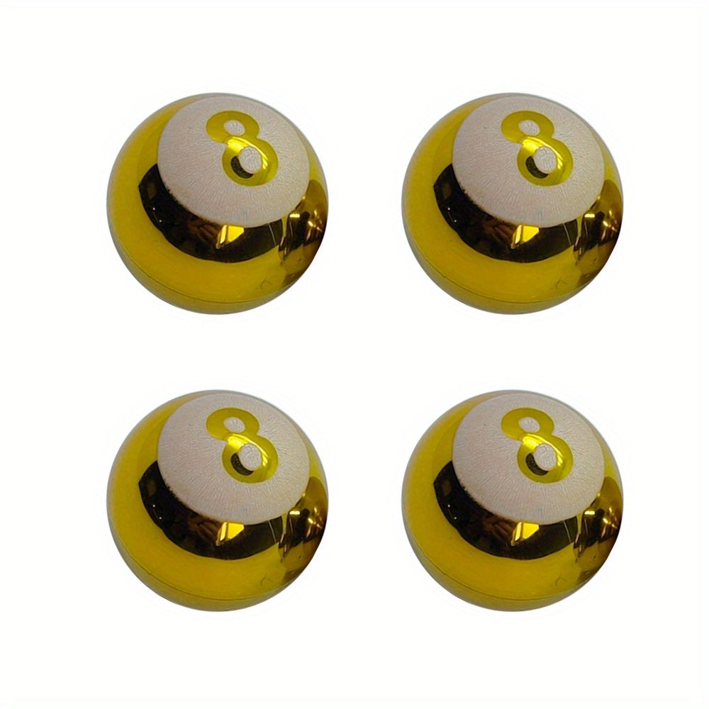 4Pcs Round Number 8 Plastic Wheel Stem Dust Caps for Cars Trucks Bikes