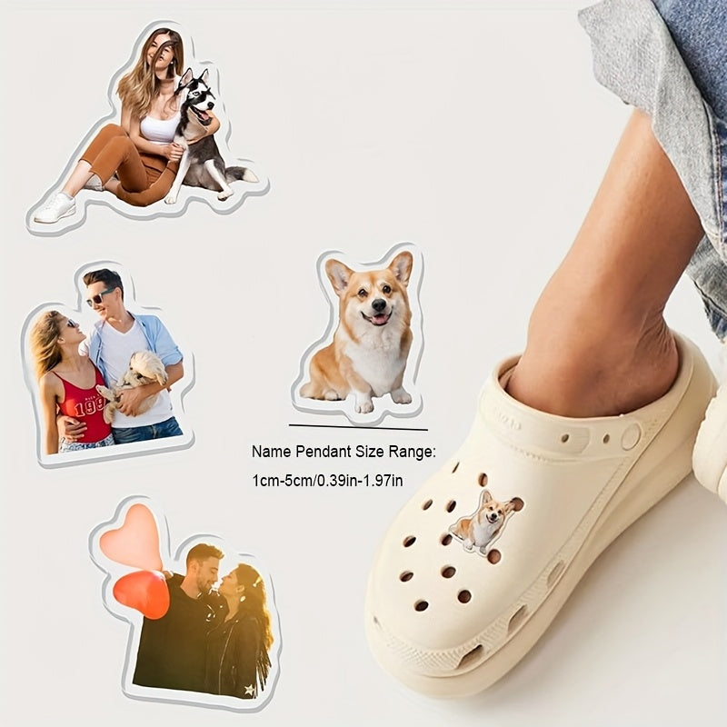 Personalized Acrylic Shoe Charms Custom Photo Shoe Accessories for Kids Adults