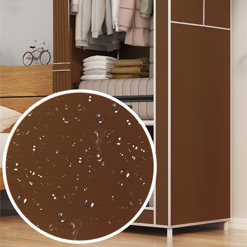 3.2 Cu Ft Storage Closet with Metal Frame for Bedroom Home Organization