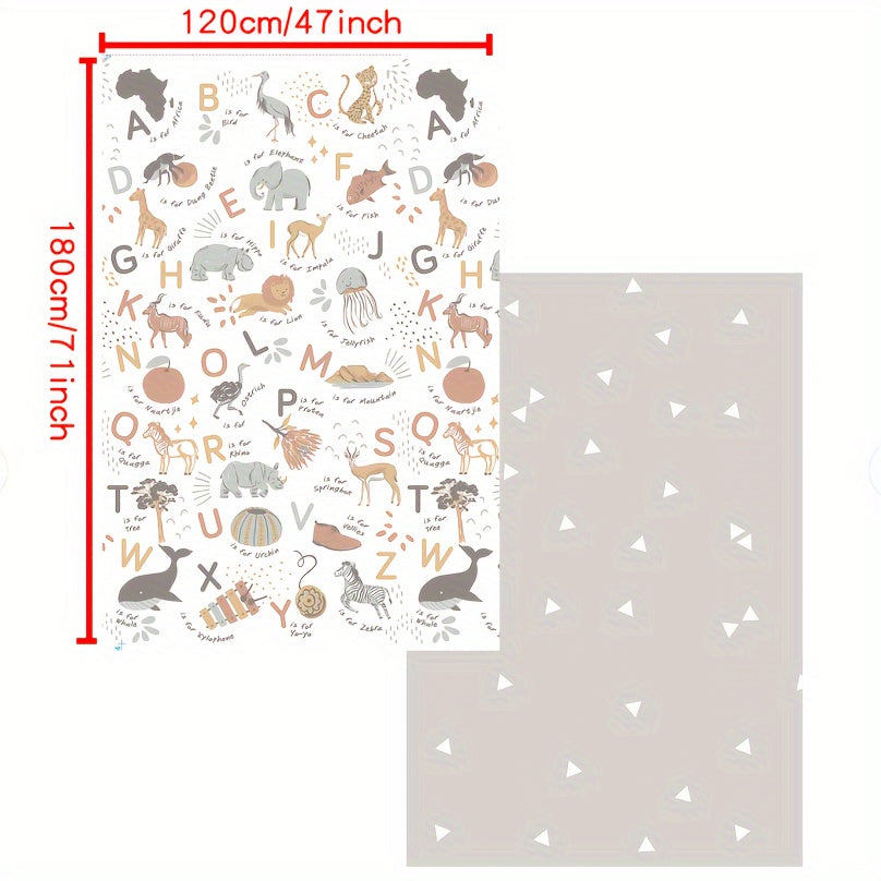 Large Foldable XPE Play Mat for Babies and Toddlers Non-Toxic Indoor Outdoor Crawling Carpet in White Blue Yellow