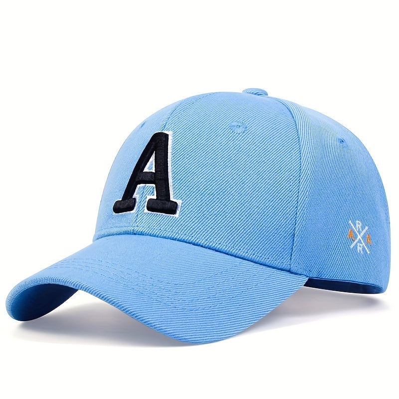 Men's Baseball Cap with A Letter Embroidery Lightweight Sun Protection Casual Outdoor Cap for Spring and Autumn Travel