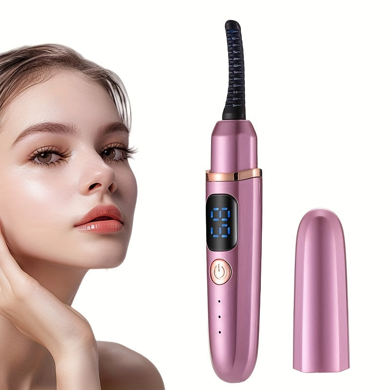 Electric Eyelash Curler 3-in-1 USB Rechargeable with 3 Temperature Settings Compact Travel Beauty Tool