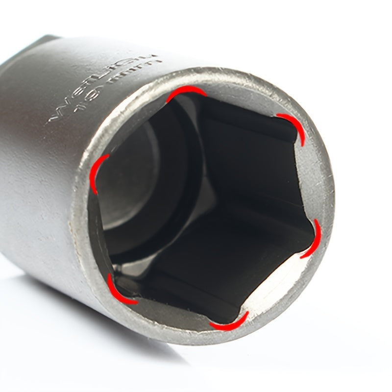 Juego de llaves de vaso profundo de 30mm, acero de vanadio cromado, llave hexagonal extendida, no magnética