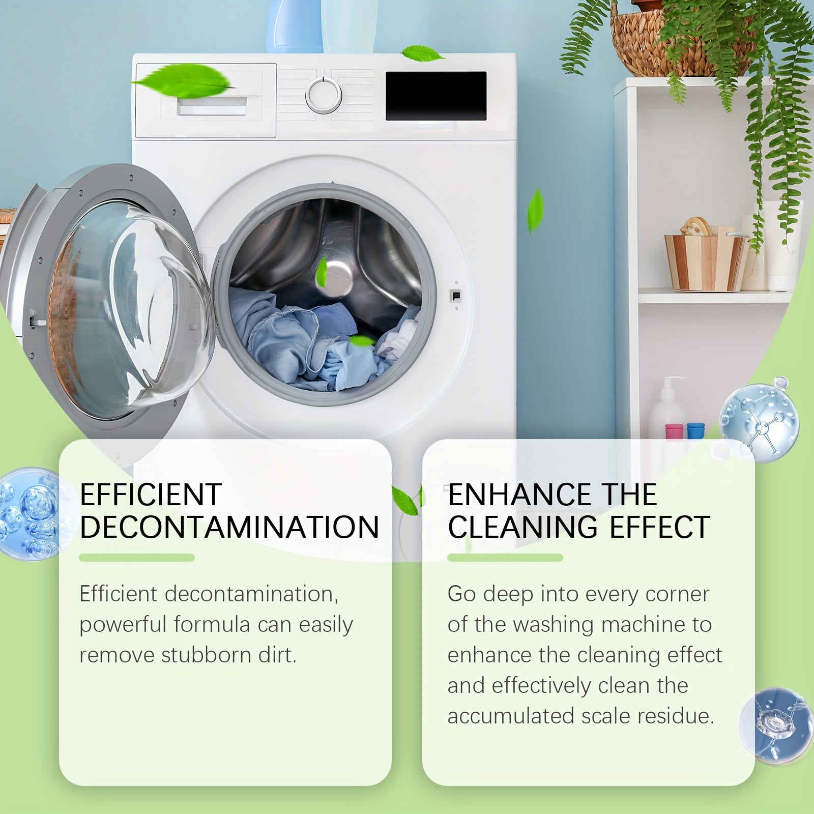 Top Load Washing Machine Cleaner Spray, Deep Clean, Removes Stains Odors, Residue-Free, 1L