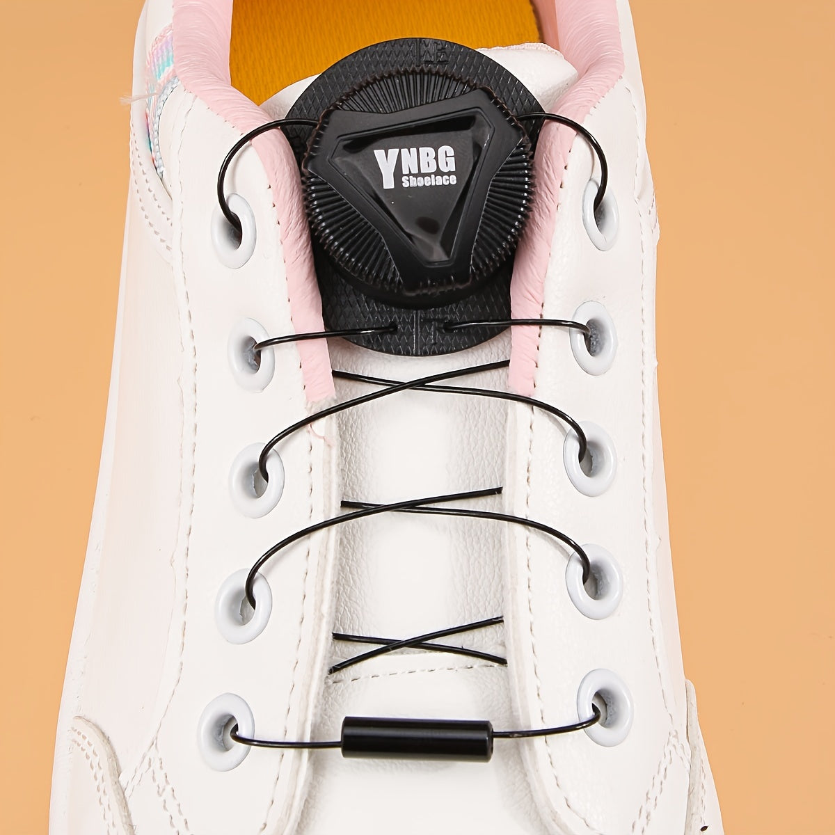 No-Tie Shoe Laces Casual Style with Metal Buckles for Sneakers and Boots