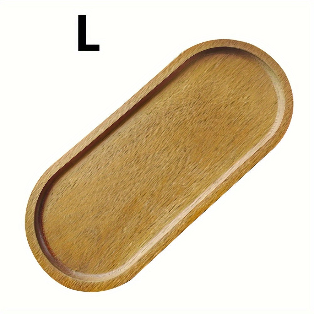 Acacia Wood Oval Serving Tray for Kitchen Dining Food Fruit Snacks