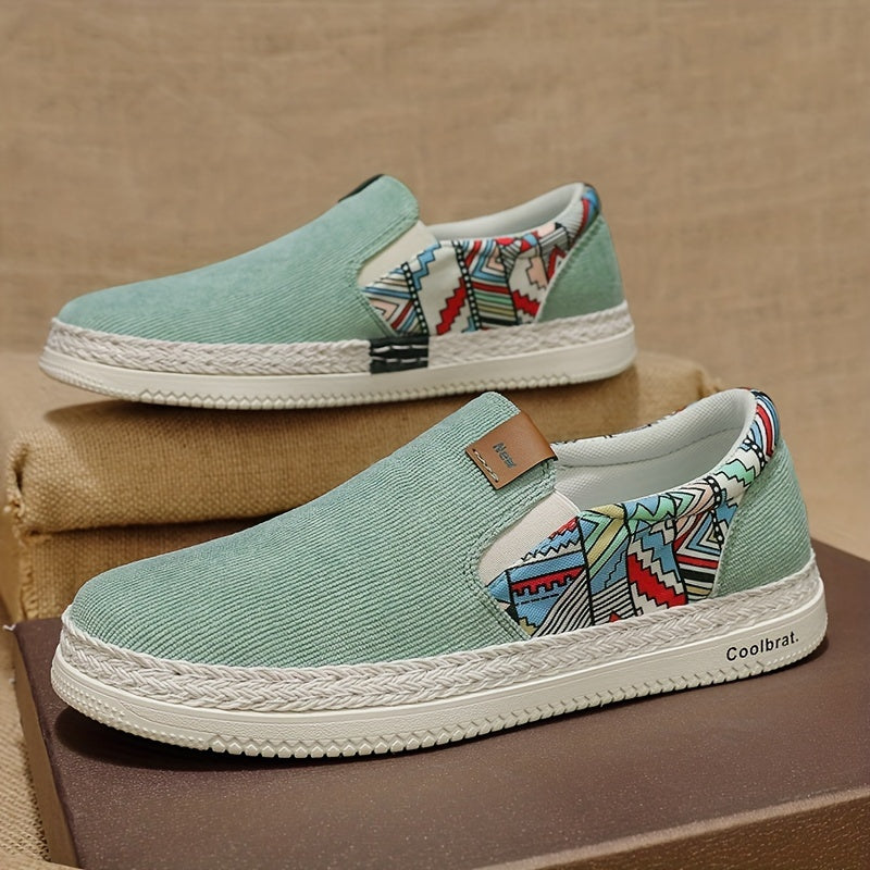 Men's Canvas Slip-On Shoes Casual Non-Slip Sole for Outdoor Activities