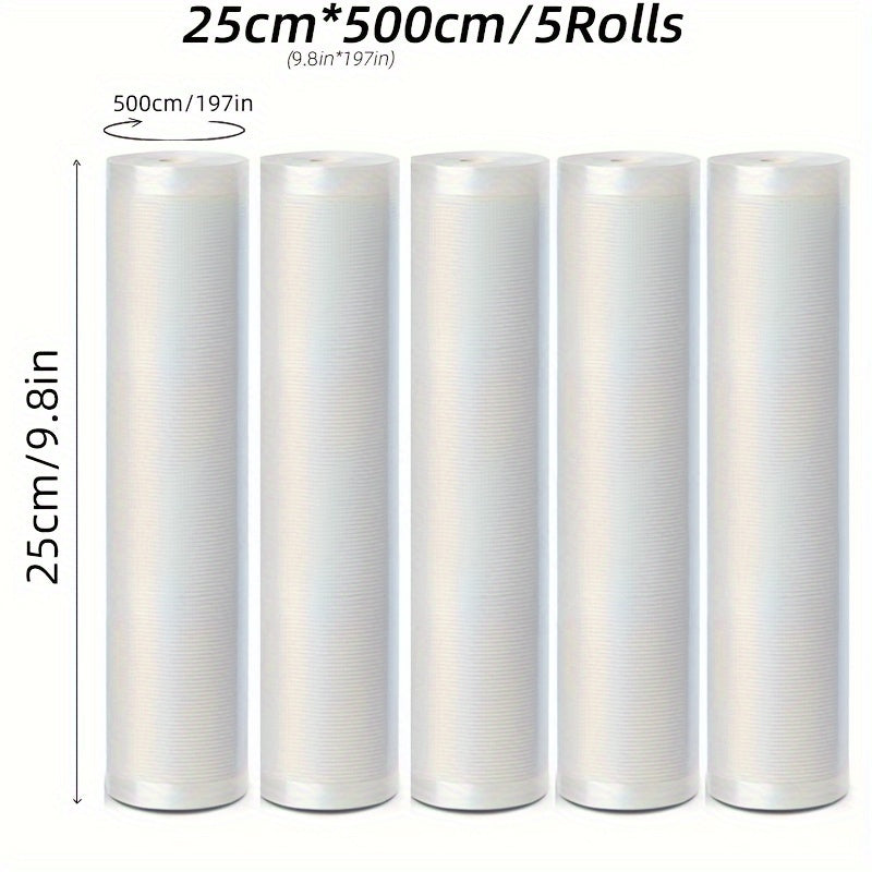 5-Pack BPA-Free Vacuum Sealing Bags 28cm x 50cm Food Storage Preservation