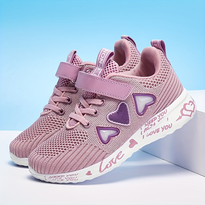 Girls' Casual Sports Shoes Pink All-Season Low Top EVA Fabric Running Sneakers
