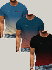 Футболки с коротким рукавом для мужчин большого размера с круглым вырезом, упаковка, повседневные спортивные, из полиэстера, трикотажная ткань