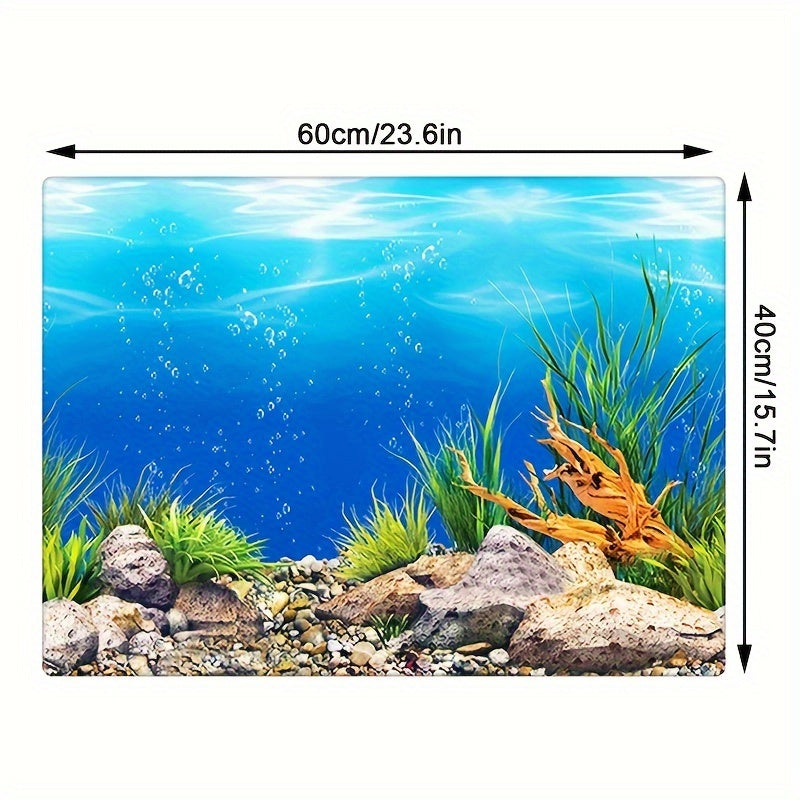Double-Sided Aquarium Background Paper for Fish Tank Decor Waterproof HD Painting