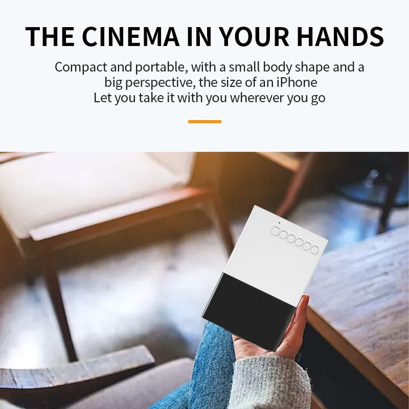Proyector HD compacto para entretenimiento en el hogar, configuración sencilla, alimentado por USB