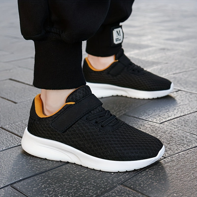 Детские дышащие сетчатые кроссовки с застежкой-липучкой для повседневных пробежек