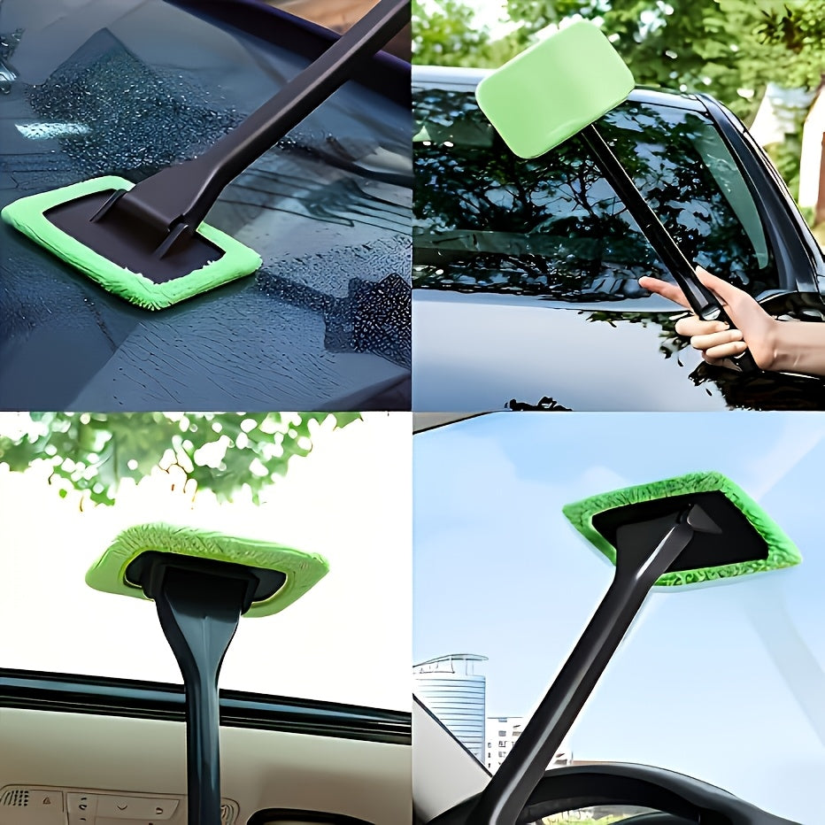 Multi-Purpose Cleaning Brush Set with Glass Cleaner and Microfiber Pad