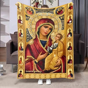 Digital HD Print Throw Blanket Geometric Pattern Hypoallergenic All-Season Warm Decorative