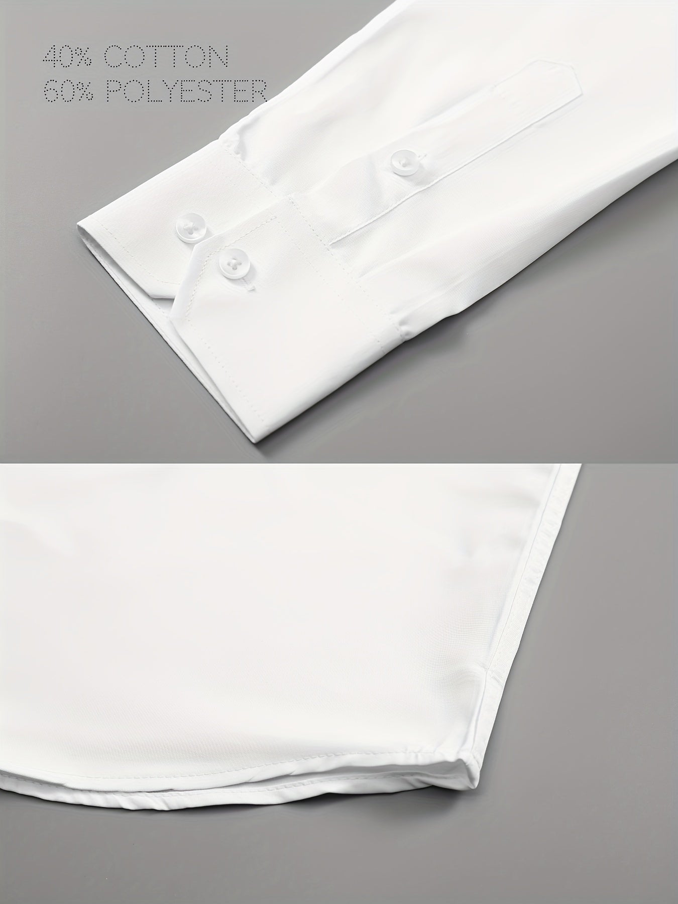 CAPUTO Erkaklar uchun Katta O'lchamdagi Rasmiy Ko'ylak - Bir Rangli, Uzoq Yengli, Qiyshaymasdan Biznes Tugmachali Ko'ylak, Yengil Yaka bilan