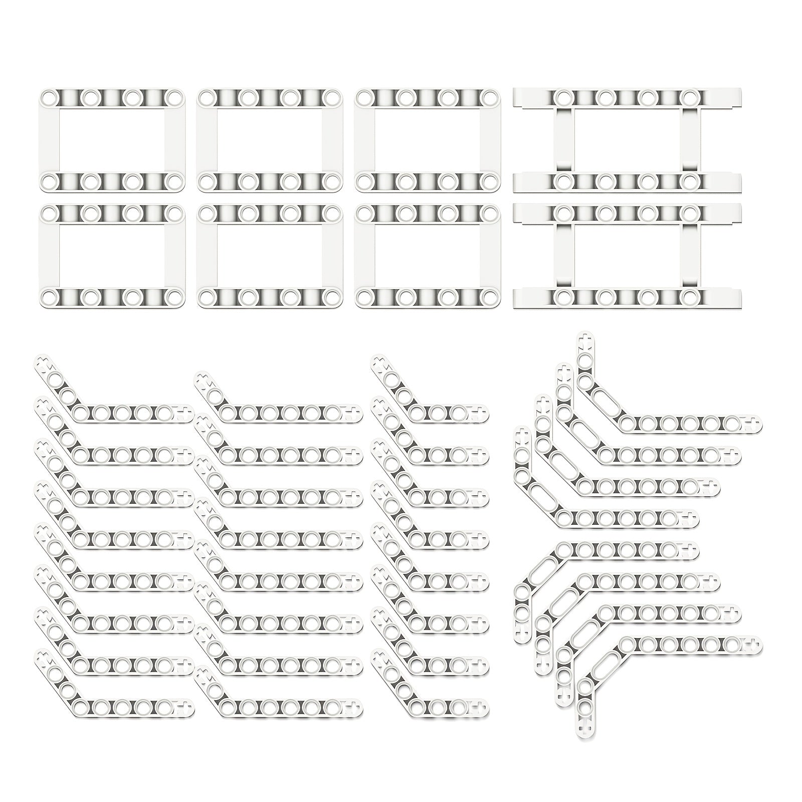 40-chi texnik qurilish bloklari bo'laklari to'plami, burchakli ramkalar va liftarm aksessuarlarini o'zingiz qilish uchun