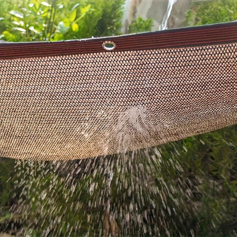 Outdoor Privacy Screen Shade Net in Coffee Brown for Pergola Patio UV Protection Grommets