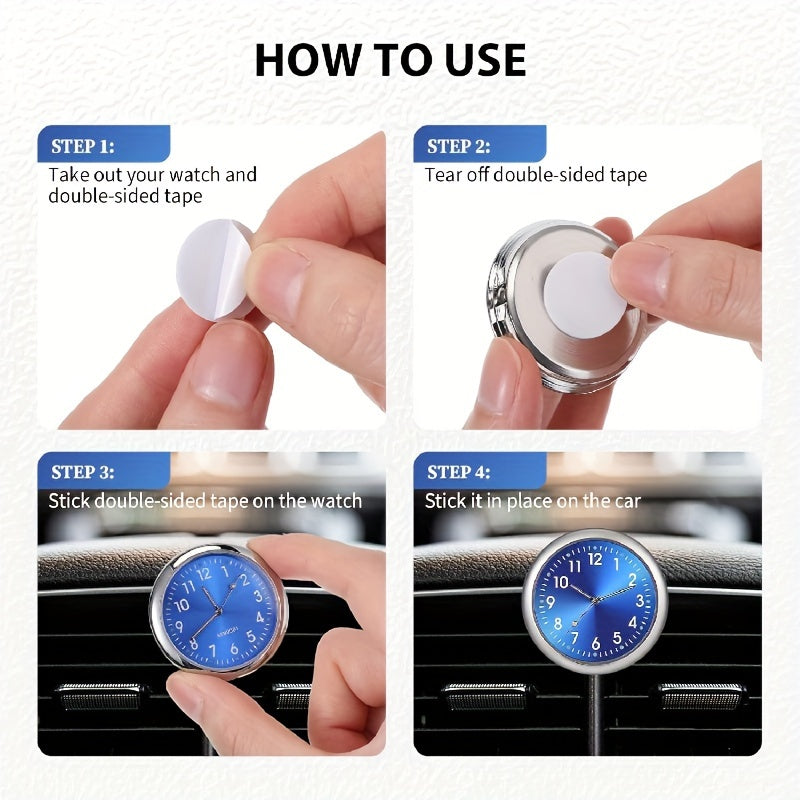 Настройка часов на приборной панели автомобиля, мини-светящийся вентилятор для украшения автомобиля