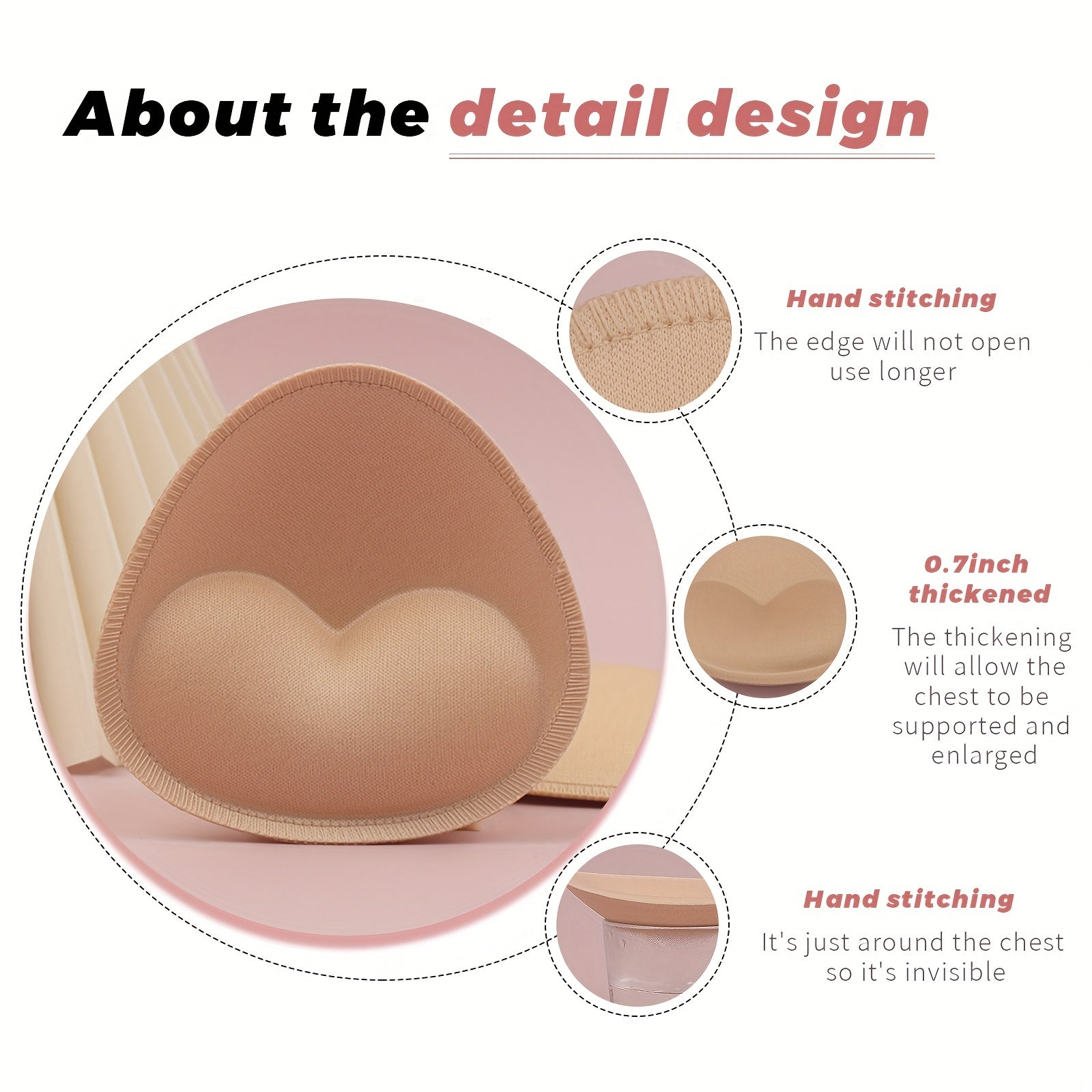 Two Pairs Reusable Bra Insert Pads for Enhancing Chest Discreetly