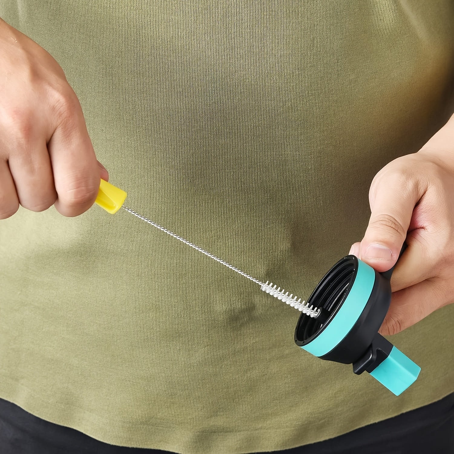 Juego de 6 cepillos de limpieza con pajilla larga y agarre cómodo para uso en cocina