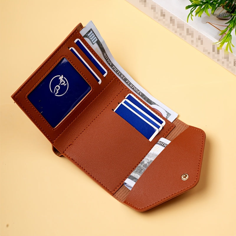 Кошелек для женщин цвета конфет с кнопочным замком, 6 карманами для карт и монетницей - идеально подходит для вечеринки.