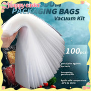 100pcs Food Sealing Bags Vacuum Storage Waterproof Dustproof Tearproof for Snacks Dried Fruits Coffee Tea