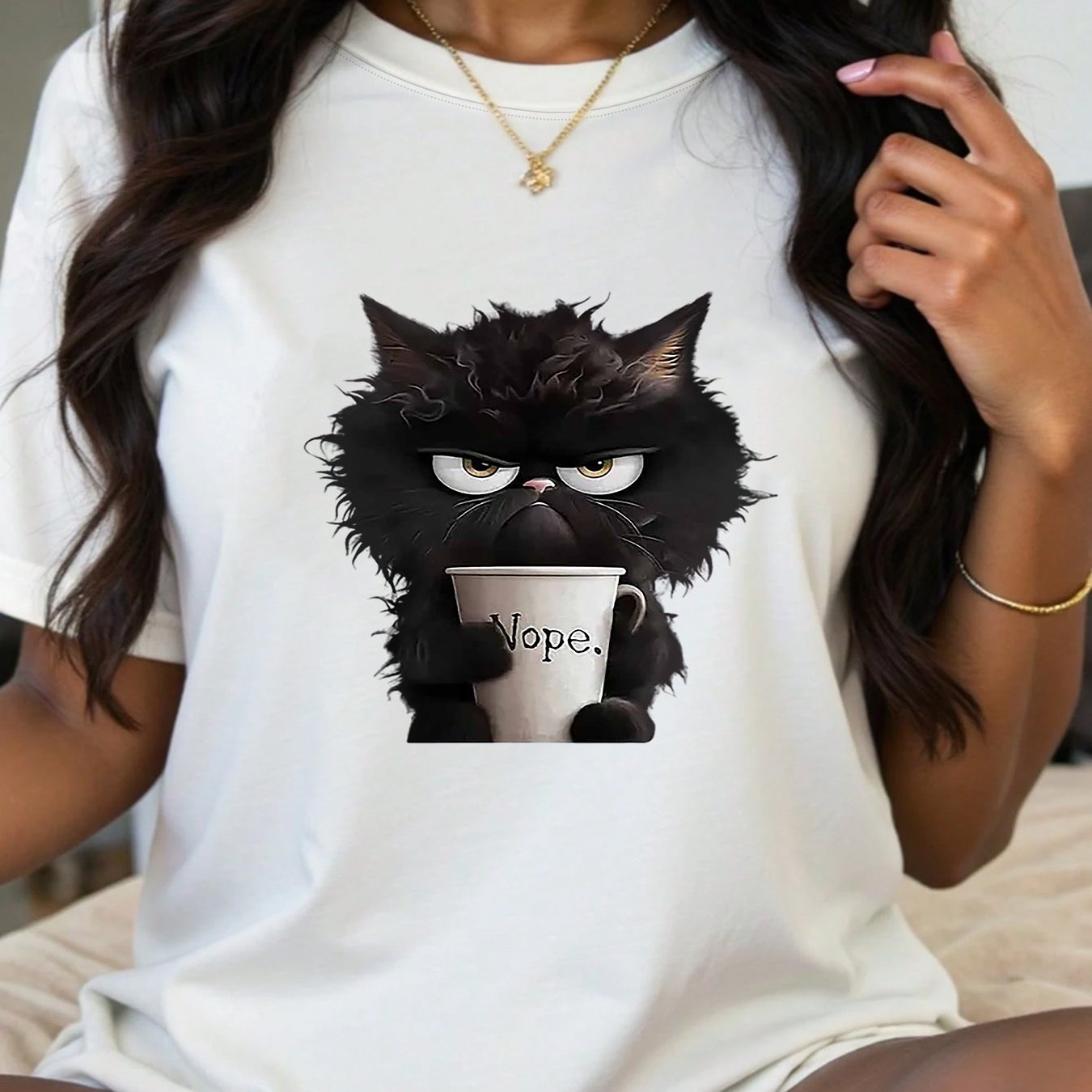 Plus Size Women's Casual Graphic T-Shirt Short Sleeve Round Neck