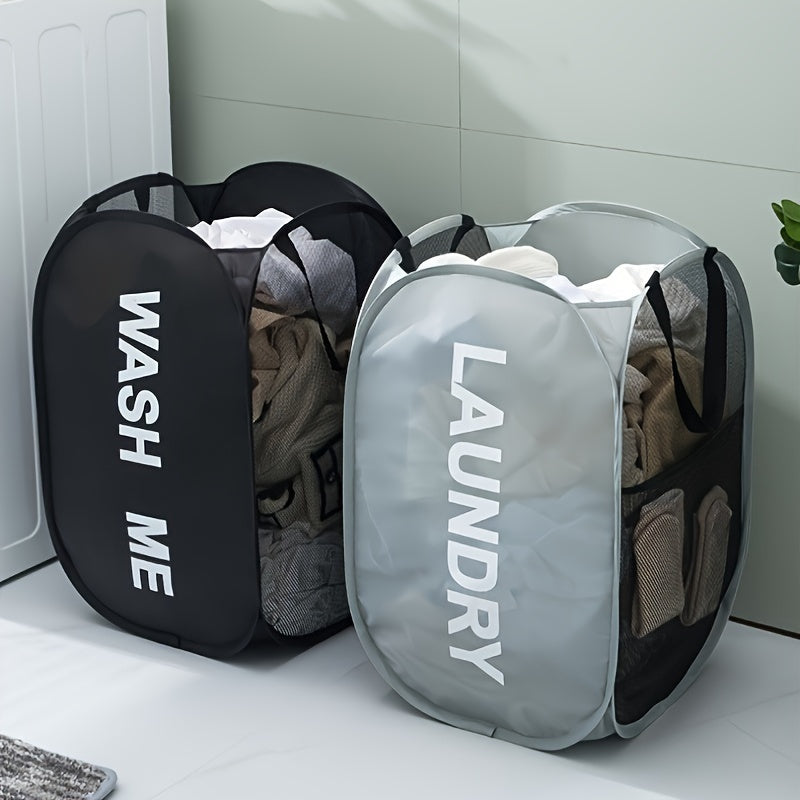 Foldable Laundry Hamper with Double-Sided Design Lightweight Durable Fabric for Bedroom and Home Storage