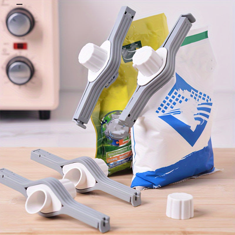 3-Pack Plastic Kitchen Storage Clips with Pour Spout for Food Sealing