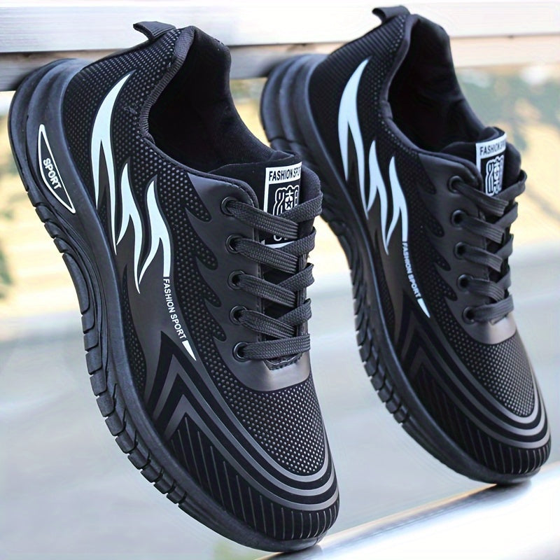 Men's Striped Breathable Running Shoes for Outdoor Activities Casual Sports