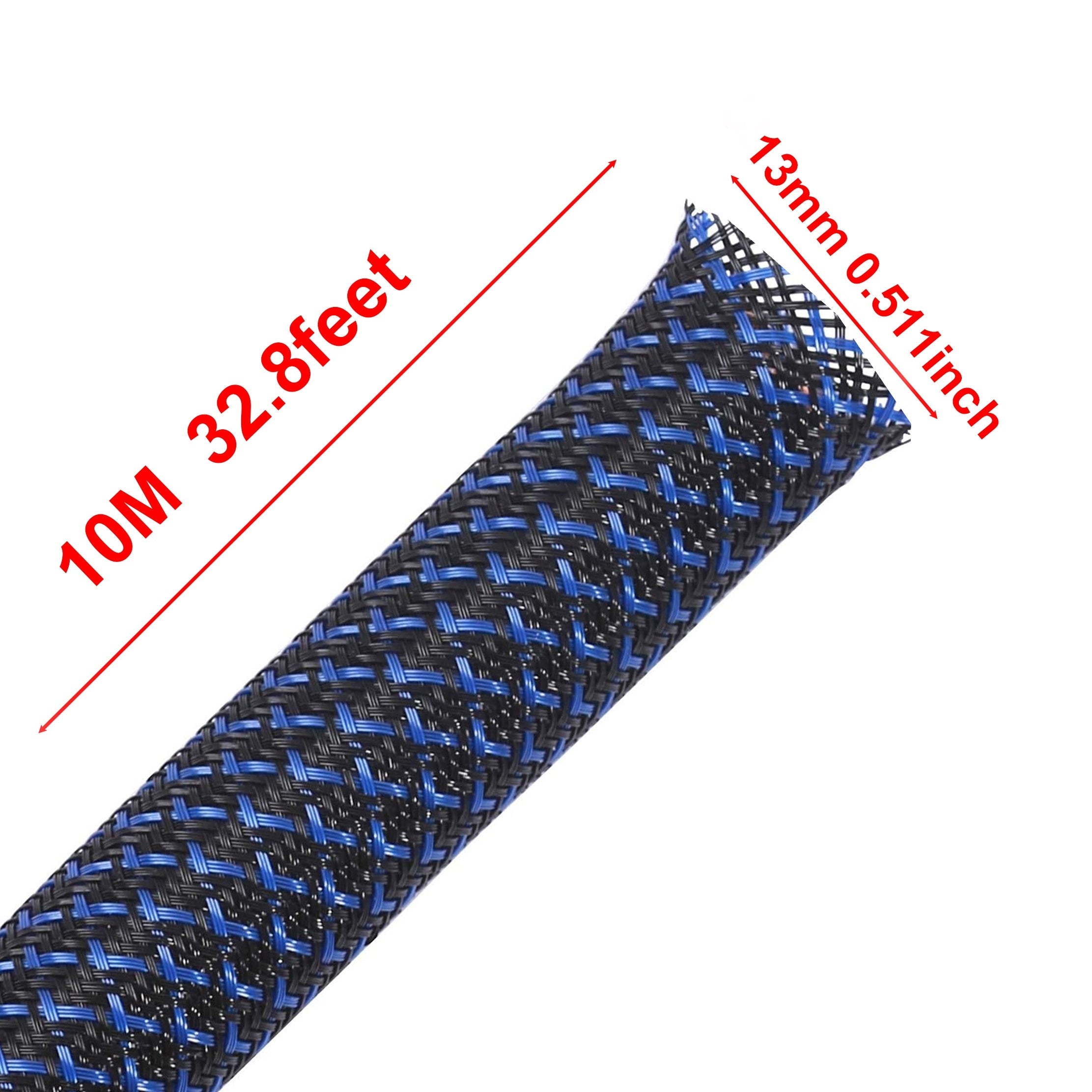 Kengaytiriladigan toʻqilgan kabellar uchun qopqoq 10M moslashuvchan izolyatsiyalangan simli quvurlar