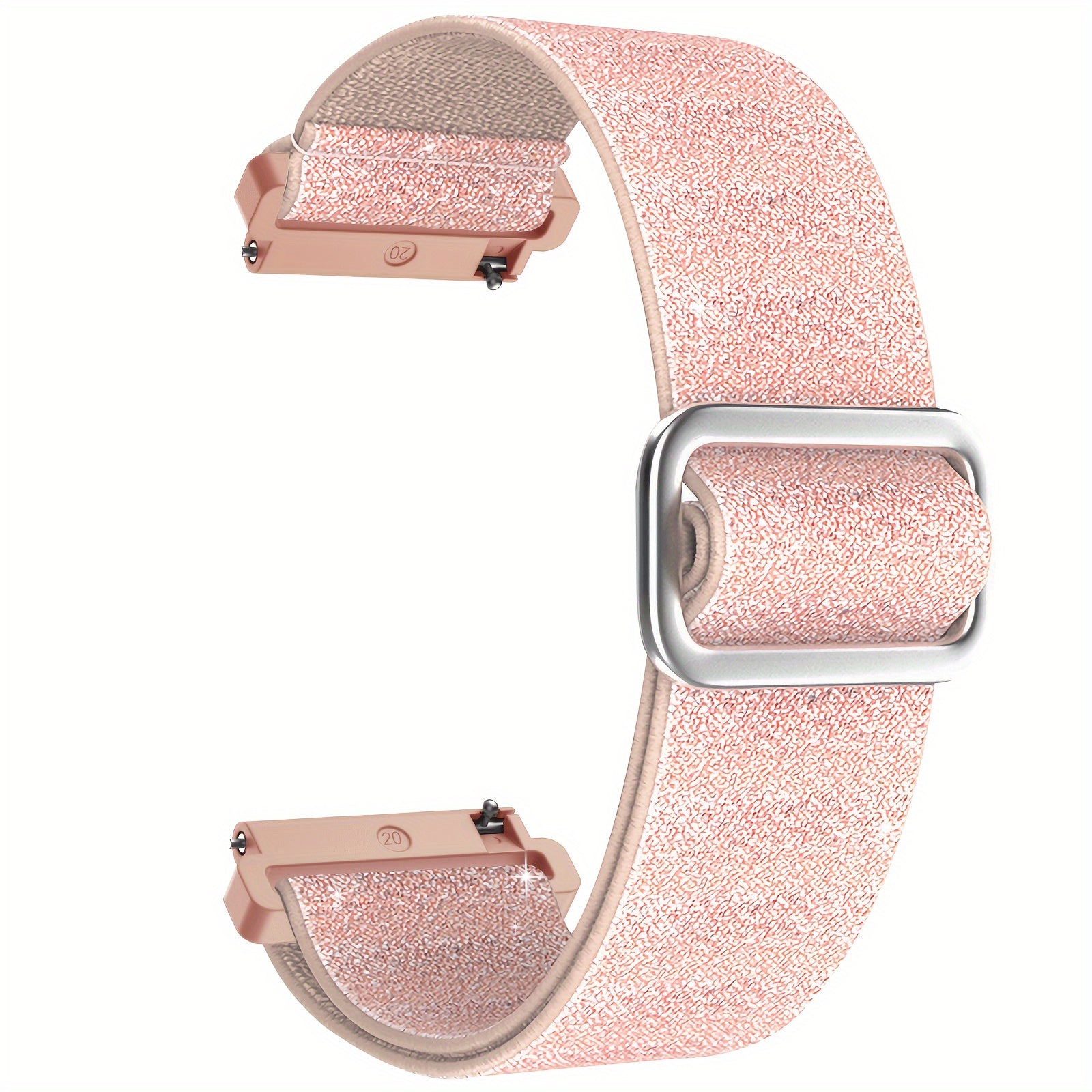 Correas de reloj de nylon brillante y elástico de 20mm para modelos Samsung Galaxy Watch, ajustables, elásticas, trenzadas, deportivas, para mujer