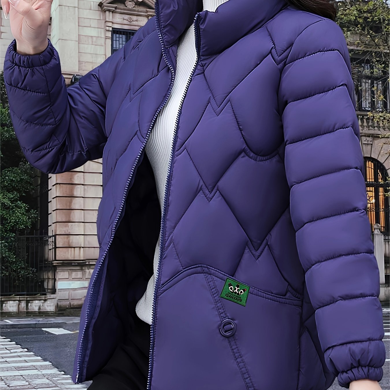 Kirish uchun tikuvchilik tafsilotlari bilan to'ldirilgan, plus o'lchamdagi O'rta Sharq uslubidagi polyester puff ko'ylagi.