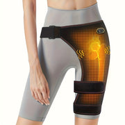 USB-грелка для бедра с массажером и вибрацией, поддержка бедра и горячая компрессия - регулируемая интенсивность для паха и бедра, портативный дизайн для дома или путешествий, яркий визуальный дизайн, питание от USB