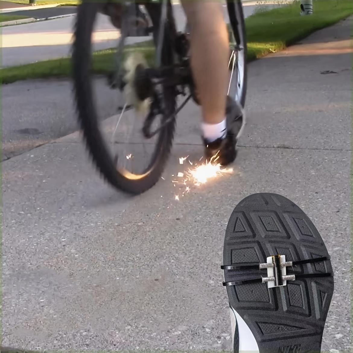 Mototsikl, skeytbord, ko'cha raqs uchun 2 ta temir chaqmoq asboblar to'plami, qora