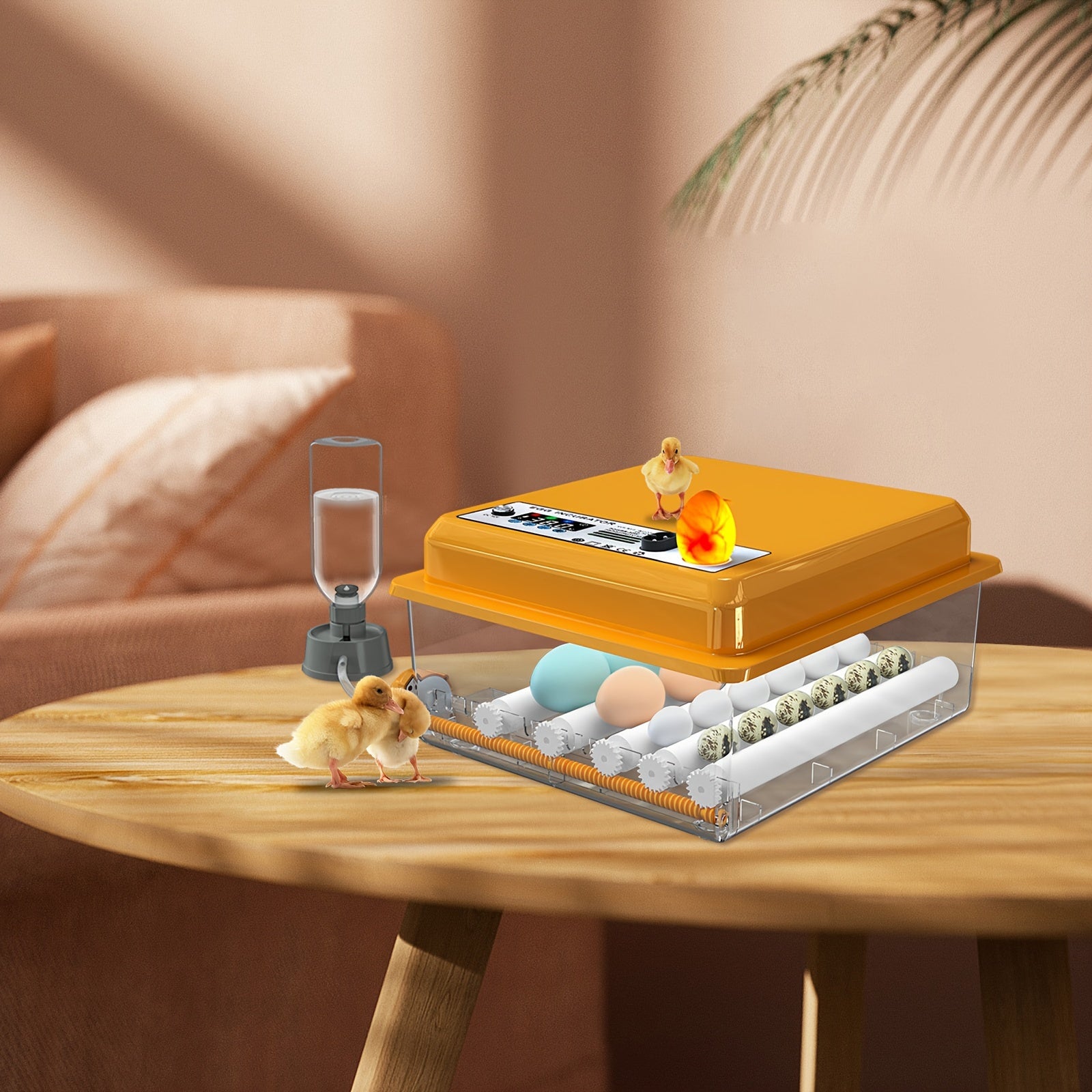 16 tuxum inkubator shaffof apelsin LED avtomatik suv to'ldirish o'rdak, quail, o'rdak, go'sht, qush tuxumlari uchun