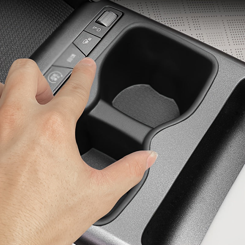 Car Interior Center Console Cup Holder Organizer Black Durable Plastic