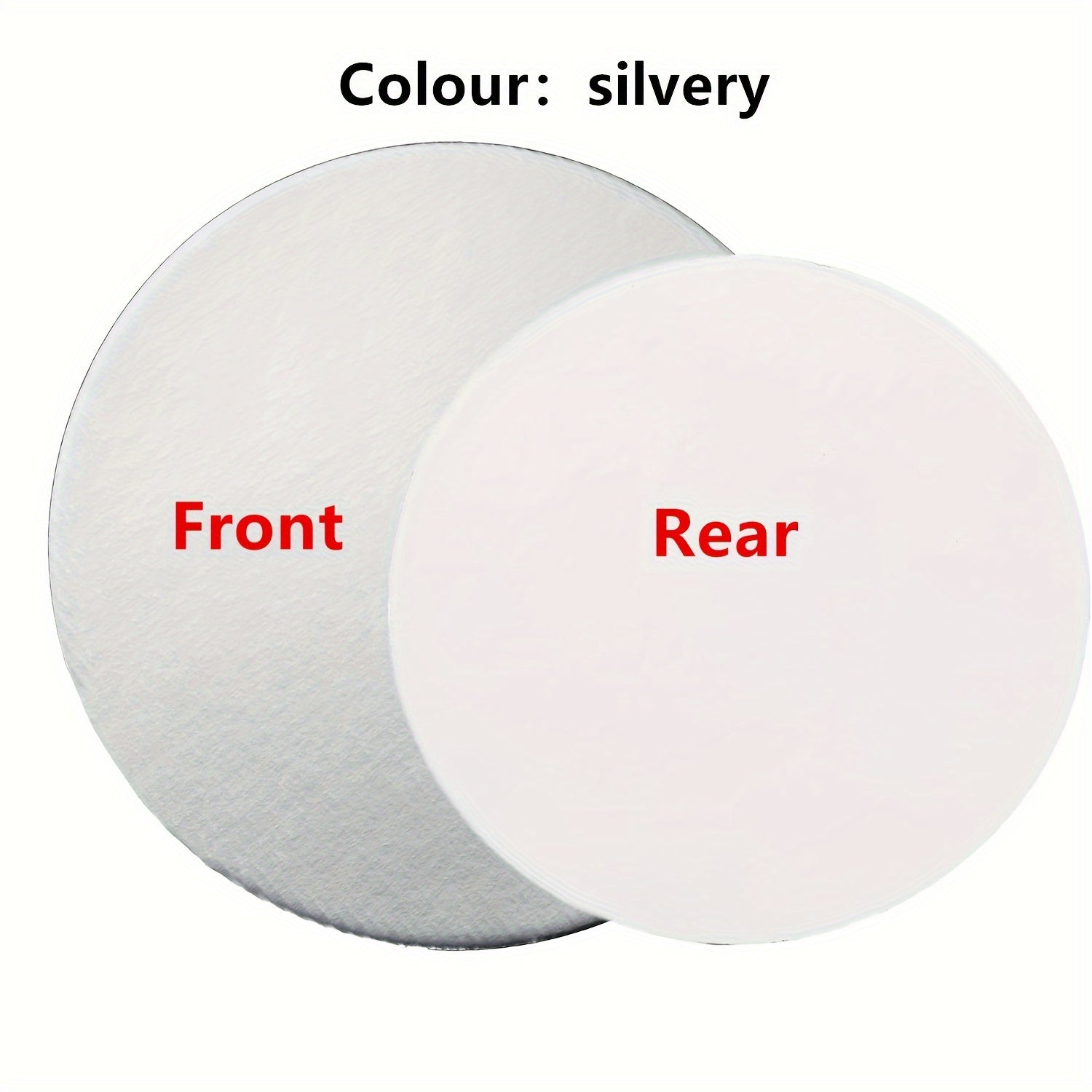 10 Pieces Round Silver Cake Boards Disposable Cake Bases for Decorating and Serving