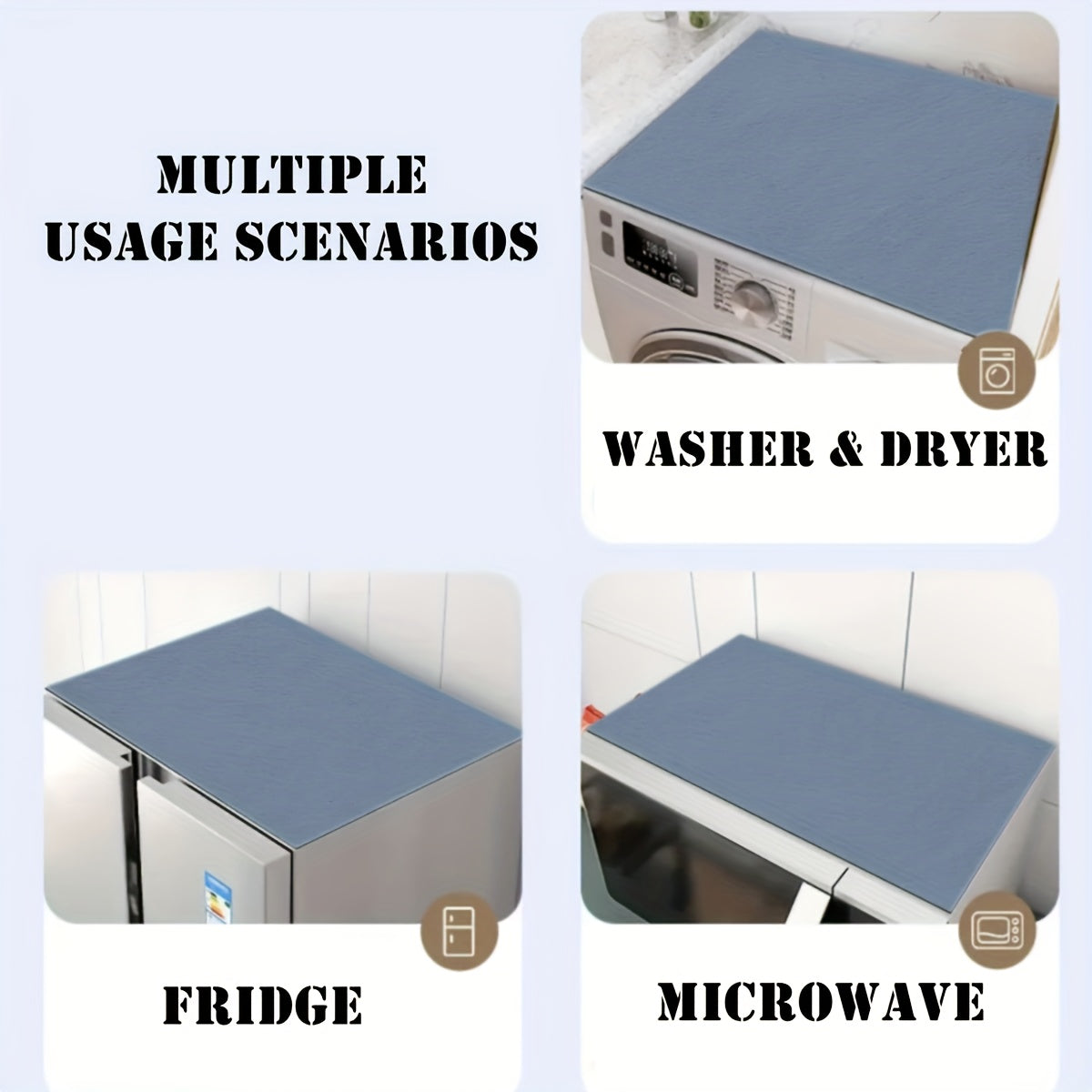 Katta kir yuvish mashinasi va quritgich qopqog'i himoya matosi, diatomli yuqori himoya