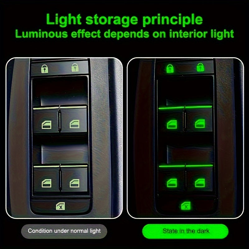 36PCS Luminous Car Stickers Fluorescent Auto Interior Night Vision Decals